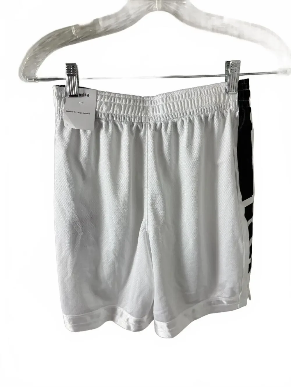 NWTs Nike Boys' White and Black Athletic Shorts Size L